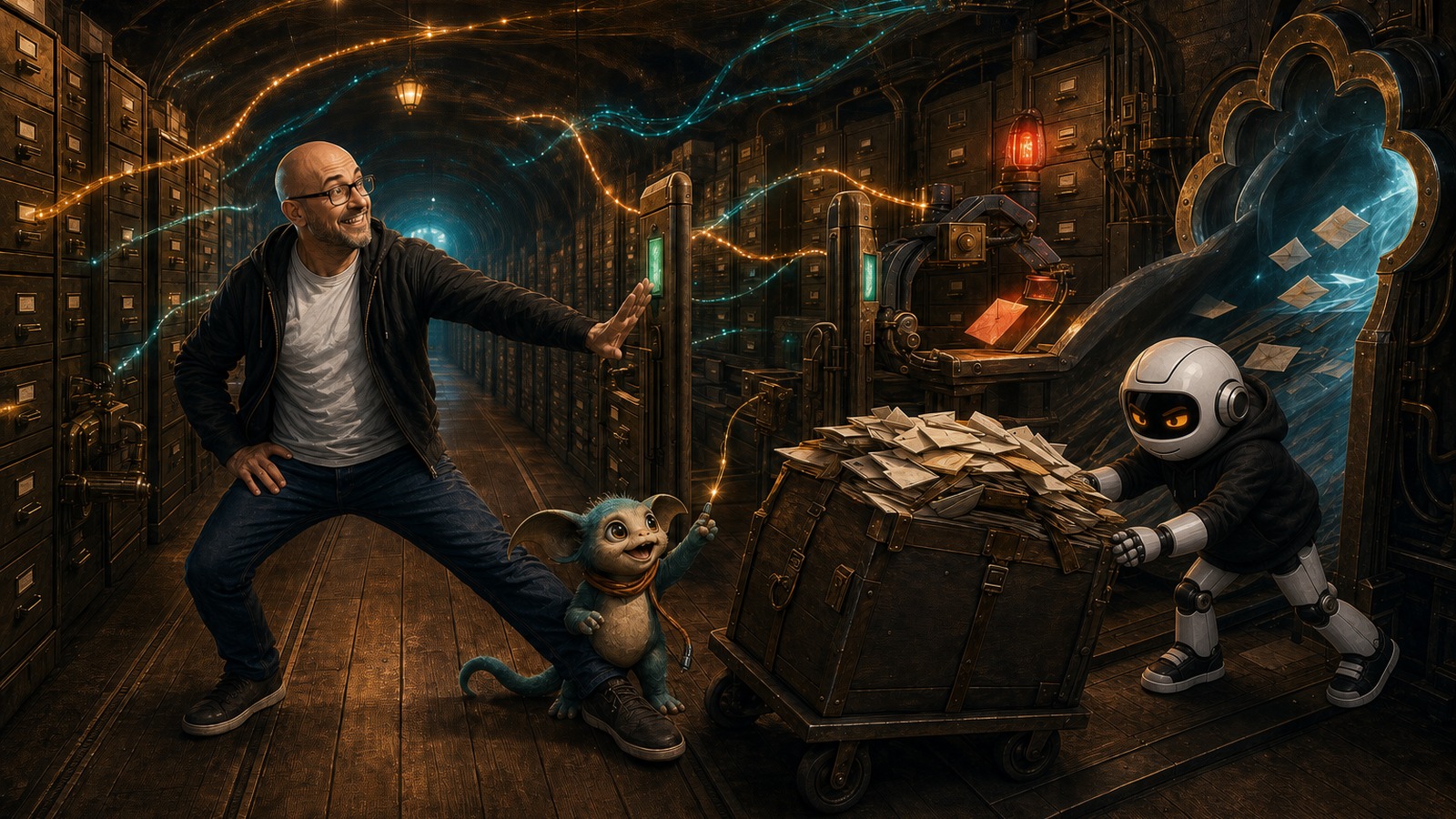 Donny and Clawdius organise years of company memory through privacy and verification gates
