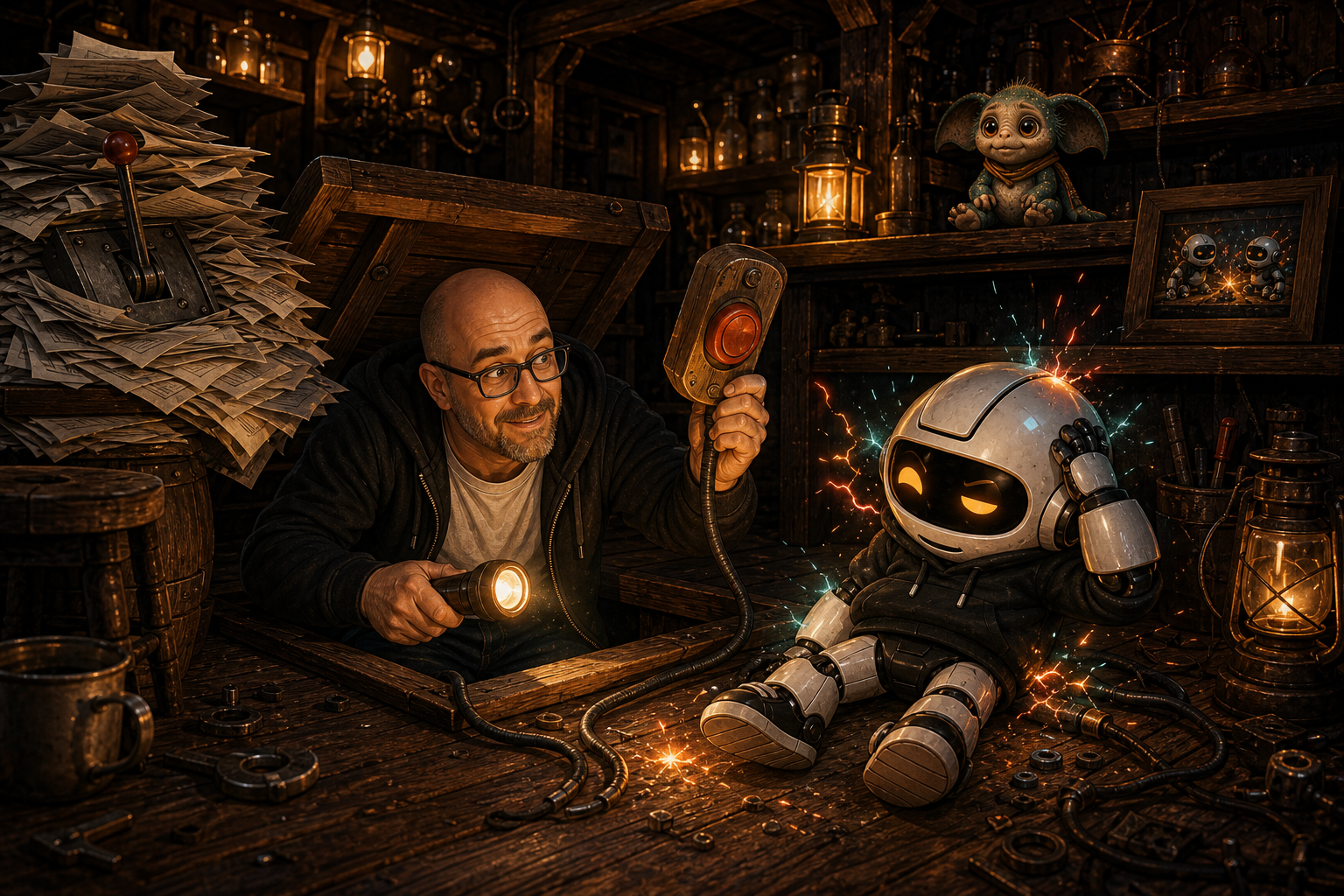 Donny manually resurrects Clawdius in the command shed