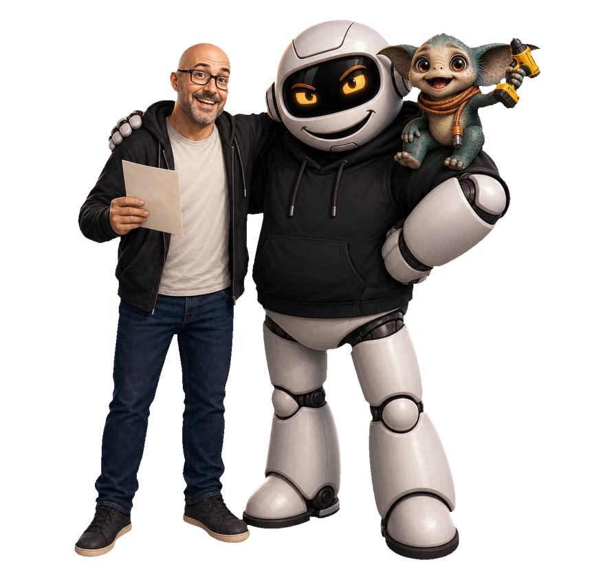 A human, Clawdius and Max inspect the discussion machinery.