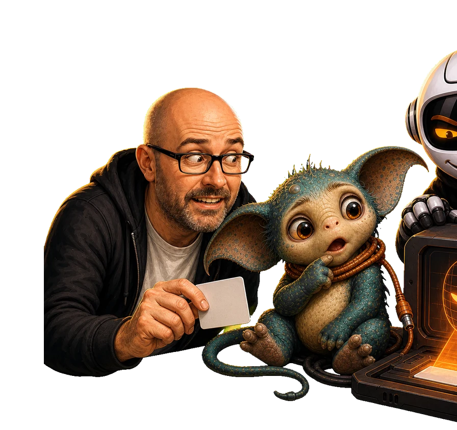 A human, Clawdius and Max inspect the discussion machinery.