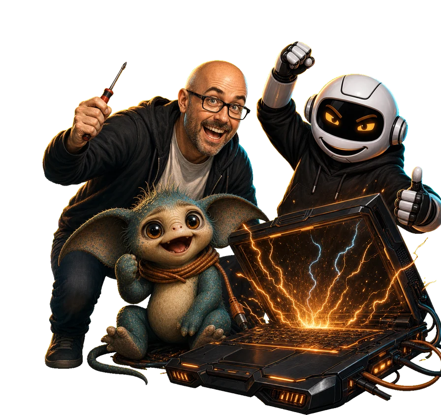 A human, Clawdius and Max inspect the discussion machinery.